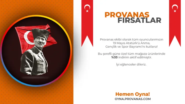 19 Mayıs Atatürk'ü Anma, Gençlik ve Spor Bayramınız Kutlu Olsun.