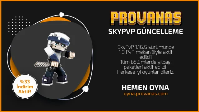 SkyPvP 1.16.5 Sürümüyle Aktif